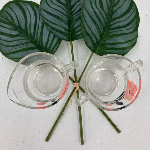 Vintage Bartlett Collins 1950's MCM Hand Painted Rose Flower Sugar Creamer Set - Picture 6 of 8